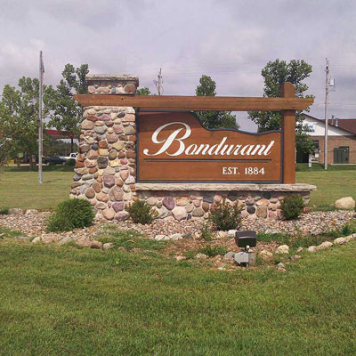 Local landmark in Bondurant, Iowa near the homes served by our house cleaners